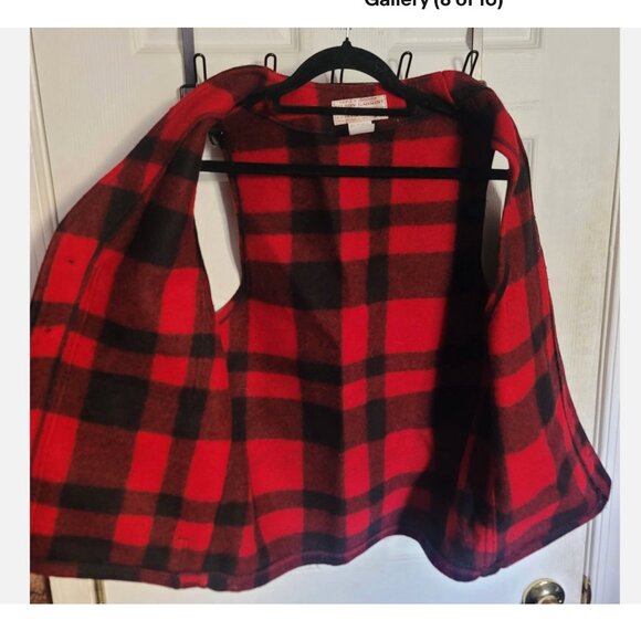 Vintage Filson USA Mackinaw Wool Hunting Vest Men 38 Red Buffalo Plaid Style 20 - Picture 8 of 10